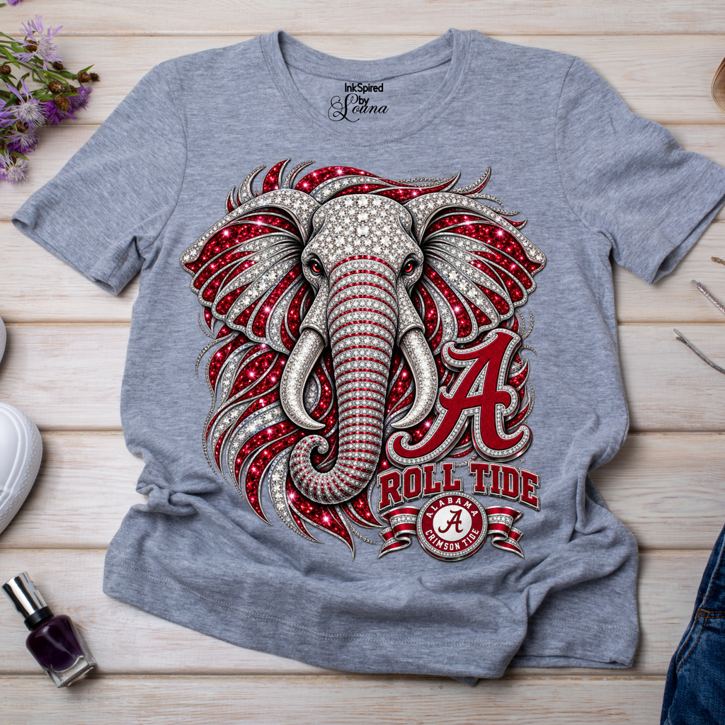 Roll Tide Luxe Elephant Statement Tee