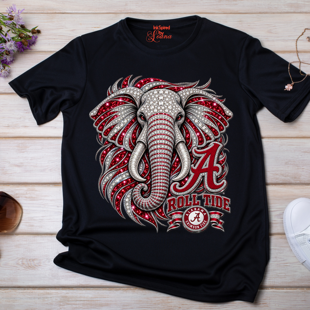 Roll Tide Luxe Elephant Statement Tee